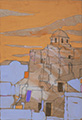 Voir village haut- 21x30 - gouache